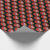 Apfel, rote Früchte mit google Augen - Personalisi Geschenkpapier (Ecke)