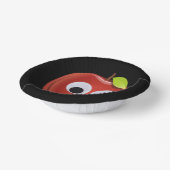 Apfel, rote Früchte mit google Augen - Personalisi Pappteller (Gewinkelt)