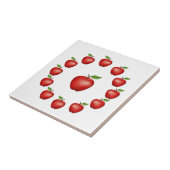 Äpfel, Rote, köstliche Keramik Fliese (Seite)