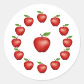 Apfel, roter, köstlicher Aufkleber (Vorderseite)