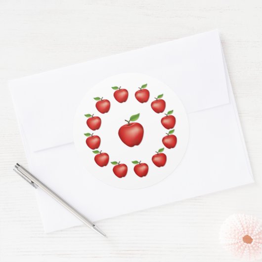Apfel, roter, köstlicher Aufkleber (Umschlag)