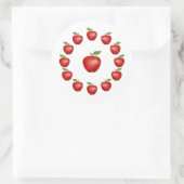 Apfel, roter, köstlicher Aufkleber (Tasche)