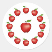 Apfel, roter, köstlicher Aufkleber (Vorderseite)