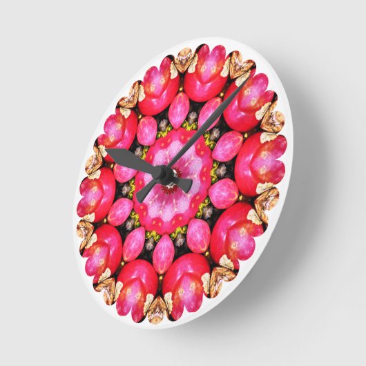 ÄPFEL RUNDE WANDUHR (Winkel)