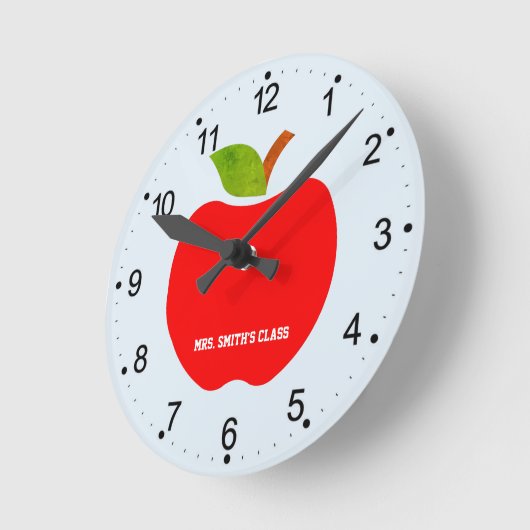 Äpfel Runde Wanduhr (Winkel)