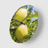 Äpfel Runde Wanduhr (Winkel)