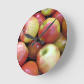 Äpfel Runde Wanduhr (Winkel)