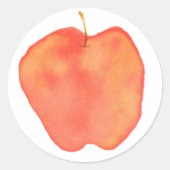 Apfel Runder Aufkleber (Vorderseite)