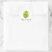 Apfel Runder Aufkleber (Tasche)