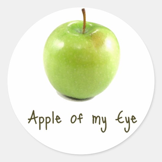 Apfel Runder Aufkleber (Vorderseite)