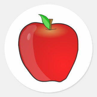 Apfel Runder Aufkleber