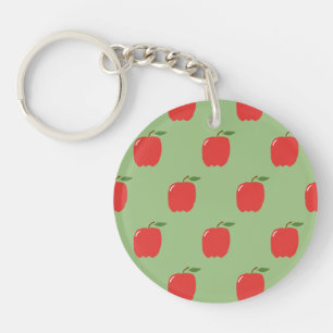 Äpfel Schlüsselanhänger (Sage Green & Red)