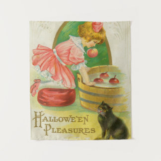Äpfel schnappen Vintage-Halloween-Karte, 1911 Wandteppich