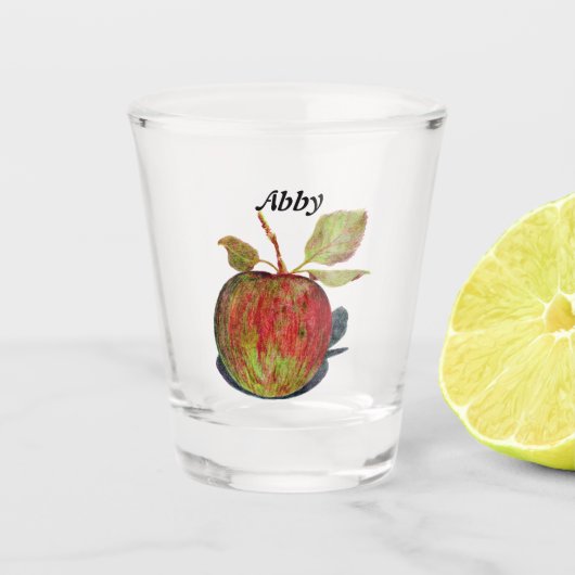 Apfel Schnapsglas (Vorderseite)