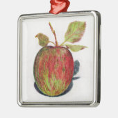 Apfel Silbernes Ornament (Links)