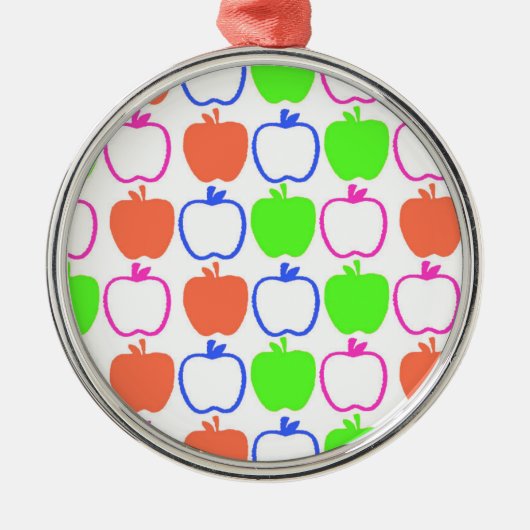 Äpfel Silbernes Ornament (Vorne)