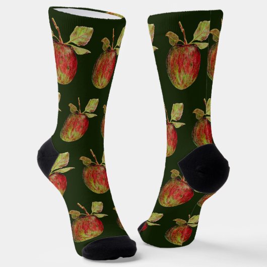 Apfel Socken (Gewinkelt)