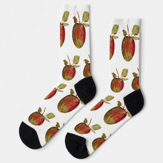 Apfel Socken (Linkes Detail)