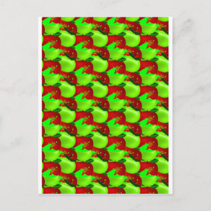 Äpfel Swatch Postkarte