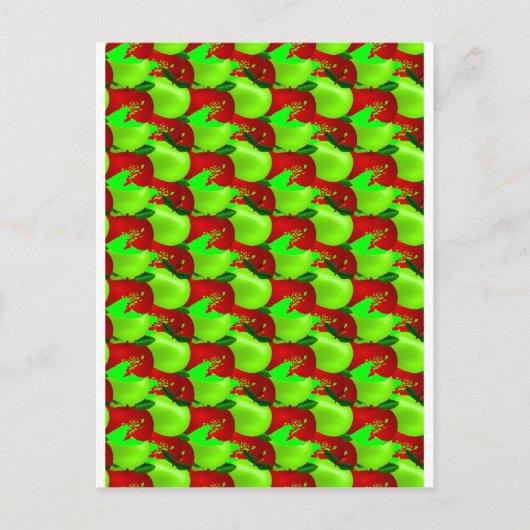 Äpfel Swatch Postkarte (Vorderseite)