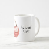 Apfel-Tasche pro Tag Kaffeetasse (VorderseiteRechts)