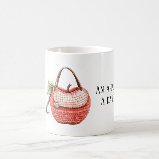 Apfel-Tasche pro Tag Kaffeetasse (Mittel)