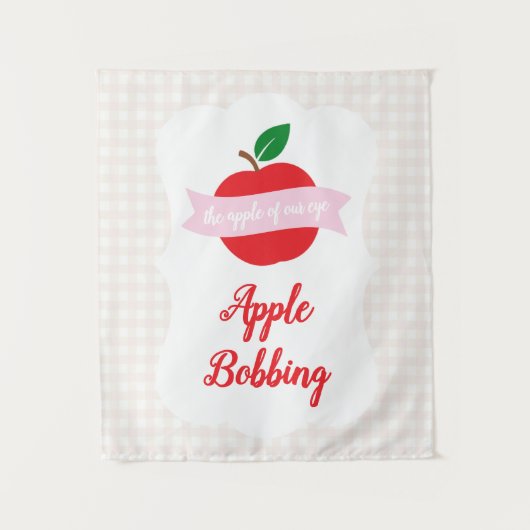 Apfel-Taucher-Mädchen-Geburtstag Wandteppich (Vorderseite)
