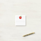 Apfel-Thema Lehrer Name Post-it Klebezettel (Auf Schreibtisch)