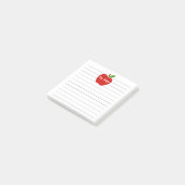 Apfel-Thema Lehrer Name Post-it Klebezettel (angewinkelt)