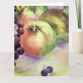 Äpfel Trauben Birnen Inspiriert - Fruchternte Karte (Vorderseite)