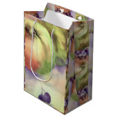 Äpfel Trauben Geschenkpackung - Fruchternte Mittlere Geschenktüte (Vorderseite Schrägansicht)