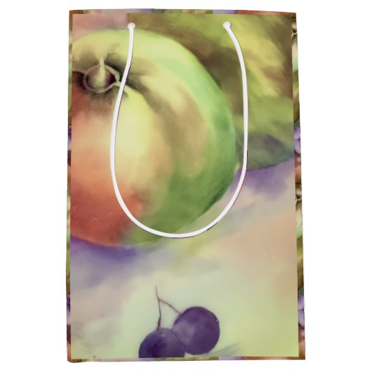 Äpfel Trauben Geschenkpackung - Fruchternte Mittlere Geschenktüte (Vorderseite)