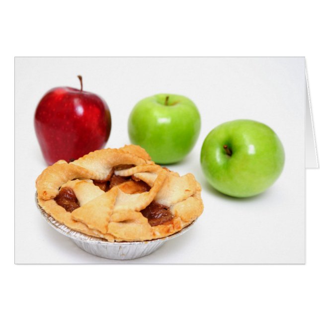 Äpfel und Apfelkuchen für einen (Vorderseite (Horizontal))