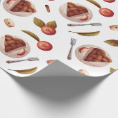 Äpfel und Apfelkuchen Geschenkpapier (Ecke)