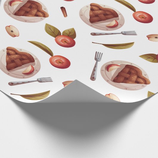 Äpfel und Apfelkuchen Geschenkpapier (Ecke)