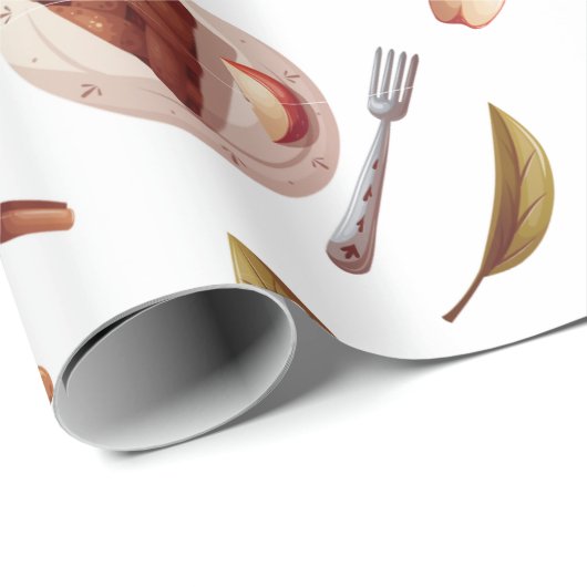 Äpfel und Apfelkuchen Geschenkpapier (Rolleneckpunkt)