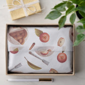 Äpfel und Apfelkuchen Seidenpapier (Geschenk)