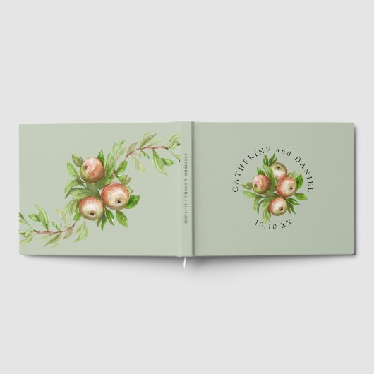 Äpfel und Äste mit Aquarell Gästebuch (Voll)