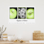Äpfel und Aster Poster (Küche)