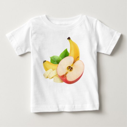 Apfel und Banane Baby T-shirt (Vorderseite)