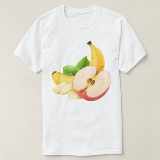 Apfel und Banane T-Shirt (Design vorne)