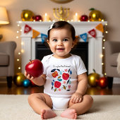 🍎 Äpfel und Bienen mit benutzerdefiniertem Text Baby Strampler