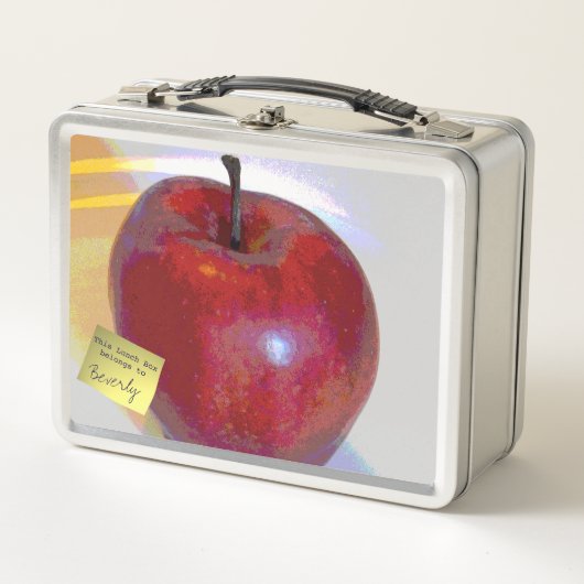 Apfel und Birne Metall Brotdose (Vorderseite)