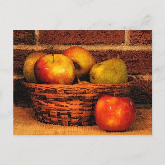 Äpfel und Birnen Postkarte (Vorderseite)