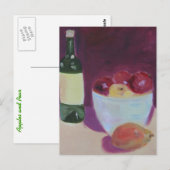 "Äpfel und Birnen" Postkarte (Vorne/Hinten)