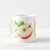 Apfel- und Birnenhalben Kaffeetasse (Vorderseite Links)