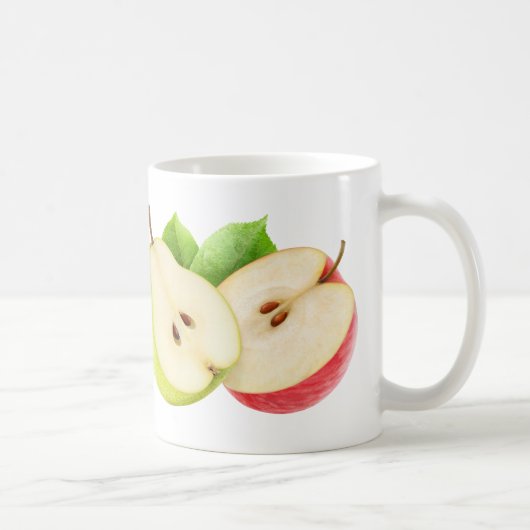 Apfel- und Birnenhalben Kaffeetasse (Rechts)