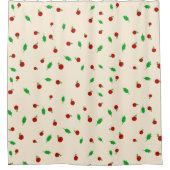 Äpfel und Blätter Duschvorhang (Vorderseite)