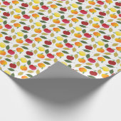 Äpfel und Blätter Geschenkpapier (Ecke)
