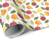 Äpfel und Blätter Geschenkpapier (Rolleneckpunkt)
